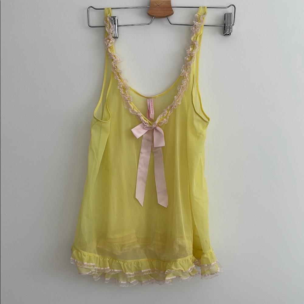 Victoria's Secret Sheer Yellow Camisole
